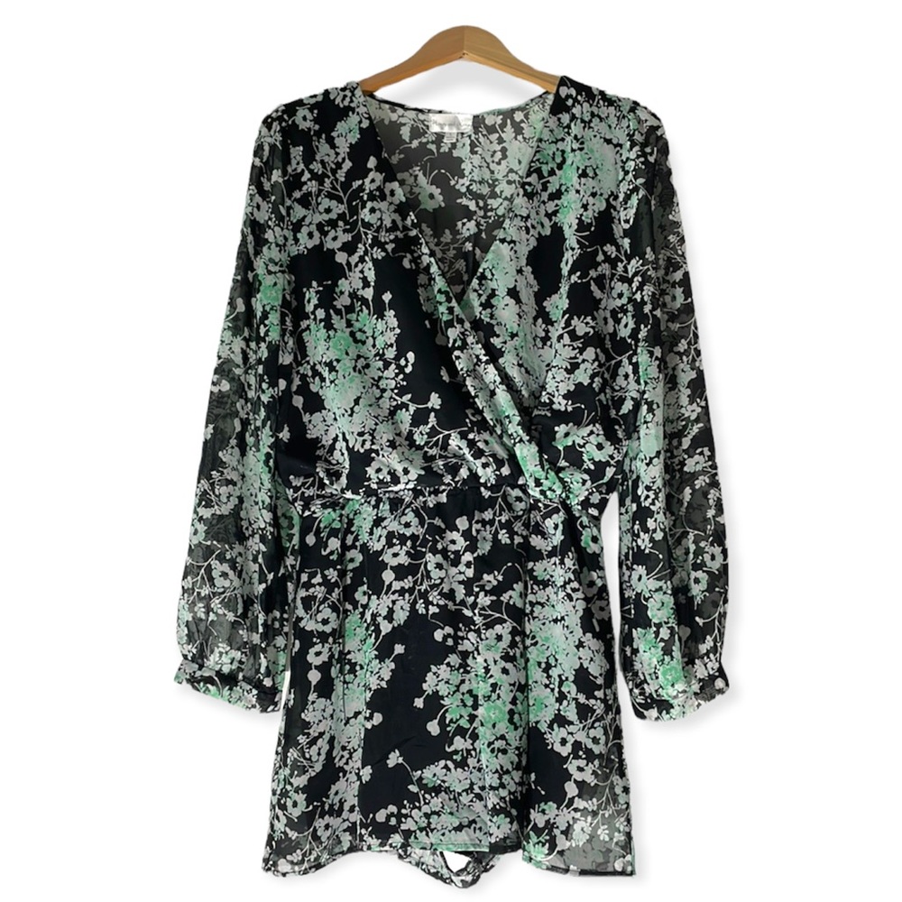 Honey & Rosie Green Floral Romper